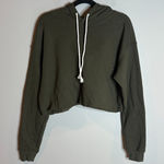 Wild Fable  dark green cropped basic hoodie Photo 0