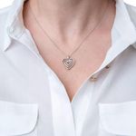Sterling Silver Diamond Multi-Heart 18" Pendant Necklace (1/10 ct. t.w.) in Photo 1