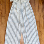 Free People  Paperbag High Waisted Pinstripe Wide Leg Crop Pants Photo 0
