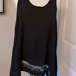 Free People Intimates Black Flowy Long Tank Photo 0