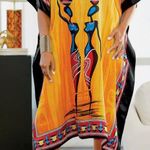 Ashro Yellow Gold African Pride Zaria Short Caftan Dress Photo 0