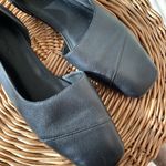 Vince  minimalist beautiful black leather square toe flats Photo 2