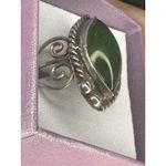 Green Chalcedony Gemstone 925 Sterling Silver Vintage Ring Size 5 Photo 1