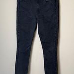 Mother Black Jeans Womens 26 HW Looker Ankle Fray Guilty Party Racer Raw Hem Photo 0