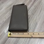 Tory Burch Perry Zip Around Continental Wallet Leather Gray Photo 7