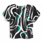 Nine West Silky Short Sleeve Blouse NWT SMALL Photo 2