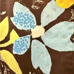 Multiples  Long Sleeve Floral Open Front Blazer Black‎ Green Blue Size Medium Photo 1