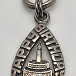 Sterling Silver Happy Birthday Charm Silver Photo 0