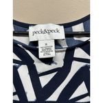 Peck & Peck  Women's XL Black White Graphic Print Tunic Top 3/4 Sleeve Photo 4