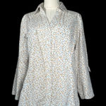 Allison Brittney Allison‎ Brittney Floral Top - Light Blue and Olive Photo 0