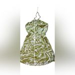 ASTR the label Women's Quinta Dress Celery Green Floral Halter Necklace Small Photo 10