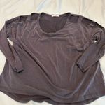 Acemi  Women’s Medium Cold Shoulder Soft Dusty Black 3/4 Sleeve Flowy Top. Photo 9