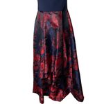 Black Halo EVE navy and red hi low bottom black tie event gown sz 2 Photo 2