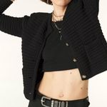 Ba&sh  Bash Gaspard Tweed Cardigan Sweater Black Size Small Photo 3