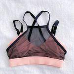 Forever 21  Black Peach Pink Athletic Sports Casual Exercise Mesh Bra Top Photo 0