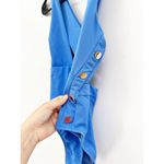 Reiss Orla Plunge Swimsuit With Button Detail Blue Size 4 US Photo 5