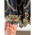 Urban Outfitters Jamie Embroidered Babydoll Dress M Strappy Black Boho raw hem Photo 7