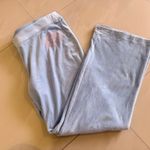 Juicy Couture velour track pants in a light blue color. Size L elastic waist Photo 4