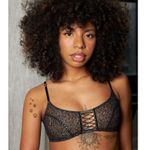 ✨Savage X Fenty DISCO LACE UP SZ MEDIUM BRALETTE✨ Black Photo 0