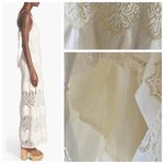 ASTR The Label Cotton & Bohemian Tassel Tie Lace Maxi Dress, Off-White sz. XS Photo 5