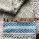 Light Green Blue Geometric Knit Soft Long Scarf Photo 3