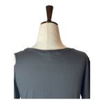 LNA Shirt Women XS Gray Cotton Cut Out Neckline Lightweight Tee Punk Athleisure Photo 3