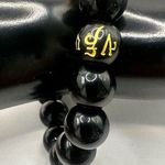 Gold tone dragon Feng shui lucky bracelet Black Photo 6