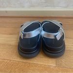ALOHAS Marshmallow Shimmer Metallic Silver Leather Chunky Sandals Sz 39 EU Photo 5