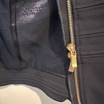 Escada Navy Classic Minimalist Stretchy Contemporary Blazer With Zipper Medium Blue Photo 8