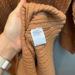 Misook  Cable Knit Long Sleeve Midi Sweater Dress in Camel L Photo 9