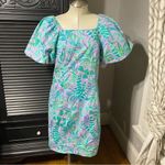 Lilly Pulitzer NEW! Lilly Pulitzer Lettie Short Sleeve Stretch Purple Iris on the Chase Size 6 Photo 3