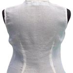 Cache Ivory Silk Gold Lurex Sparkle Hand Crochet Brown Beads Top $118 New NWT Photo 4