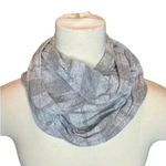 American Eagle Gray Metallic Striped Infinity Wrap Scarf Photo 0