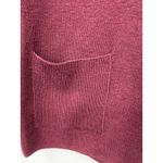 Banana Republic  Burgundy Silk Blend Ribbed Sweater Dress Pockets Size S Photo 3
