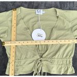 Princess Polly NWT‎  Jamison Reid Crop green Tie Front Flutter Sleeves Size US 10 Photo 5