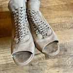 Altar'd State Altar’d State Tan Peep Toe Booties Photo 3