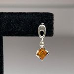 Sterling Silver Drop Earrings With Baltic Amber For Women Photo 9