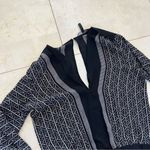 BCBGMAXAZRIA Black Geometric Longsleeve Romper Sz Small Photo 1