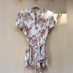 Altar'd State floral romper, short sleeve, V neck, tie back Photo 1
