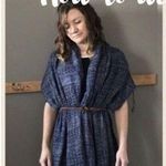 LuLaRoe  Mimi Crochet Sweater Shawl Poncho Scarf Wrap Knit Blue One Size Photo 1
