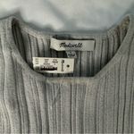 Madewell NWT Signature Shimmer Knit Cutaway Sweater Tank Silver Size S Ribbed Photo 4