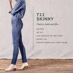 Levi's Levi’s 711 Skinny Jeans White Distressed Ripped Streetwear 27 Waist Photo 7