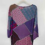 David Jones Classic Collection Dress Womens 16 Purple Patchwork Viscose Photo 3
