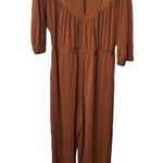 Eloquii NWT Rust Brown Wide Leg Jumpsuit Women’s Size 14/16 Dressy Evening Photo 3