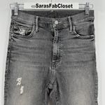 Mother Denim Swooner Ankle Chew Jeans Scene of the Crime Grey High Rise Size 28 Gray Photo 3