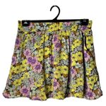 Anthropologie ‎ Leifnotes Skirt Women 4 Yellow Purple Floral A Line Mini Bohemian Photo 1