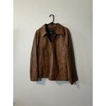 Lane Bryant Genuine Leather Jacket Textured Zip Front Women’s 14/16 Pockets Photo 9