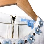 Draper James  NEW Embellished Floral Beaded Sleeveless Tank Top White Red Blue 2 Photo 3