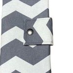 Doll Birdies Handmade Passport/Travel Wallet in Gray and White Chevron Photo 0