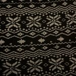 Size Medium / Large Winter Fleece Warm Leggings Cropped Length Black White Snow Gray Photo 1